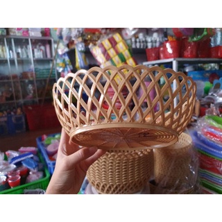GIỎ ĐAN NHỰA GIẢ MÂY TRE