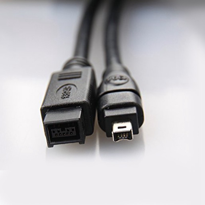 [In Stock]Black IEEE 1394 Firewire 800 to Firewire 400 Cable, 9 Pin/4Pin Male / Male 10 FT