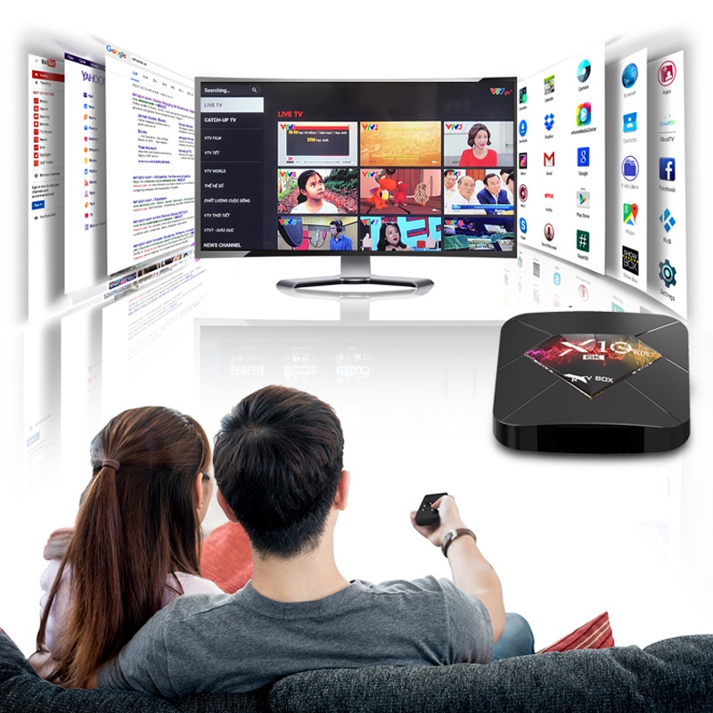 Android Tivi Box Tivi Box Ram 4GB Rom 32Gb đầu thu tv box bảo hành 12 tháng tv box giá rẻ