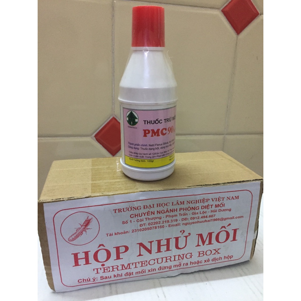 Bộ diệt mối tận gốc PMC 90dp kèm hộp nhử mối và hướng dấn sử dụng diệt tận gốc mối trong nhà và các công trình xây dựng