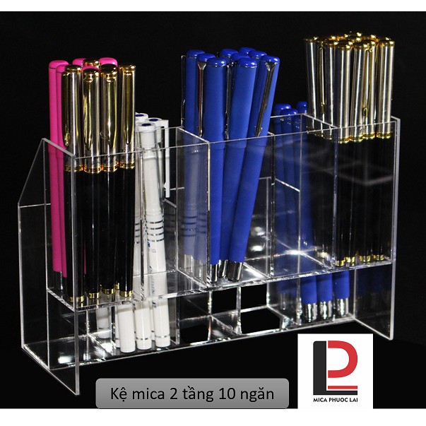 Kệ mica trưng bày bút, viết, cọ/ Giá đỡ acrylic cao cấp
