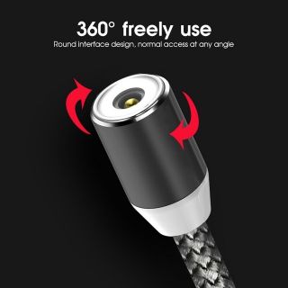 _Cáp sạc từ hút nam châm đầu Iphone Android Type C | micro USB