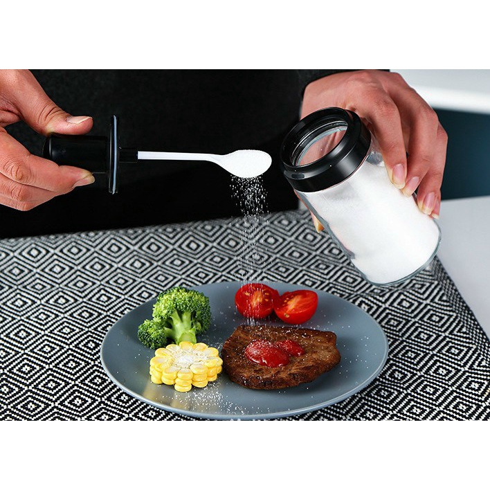 Chai lọ đựng gia vị kèm thìa , Hũ đựng gia vị kèm muỗng tiện dụng cho nhà bếp