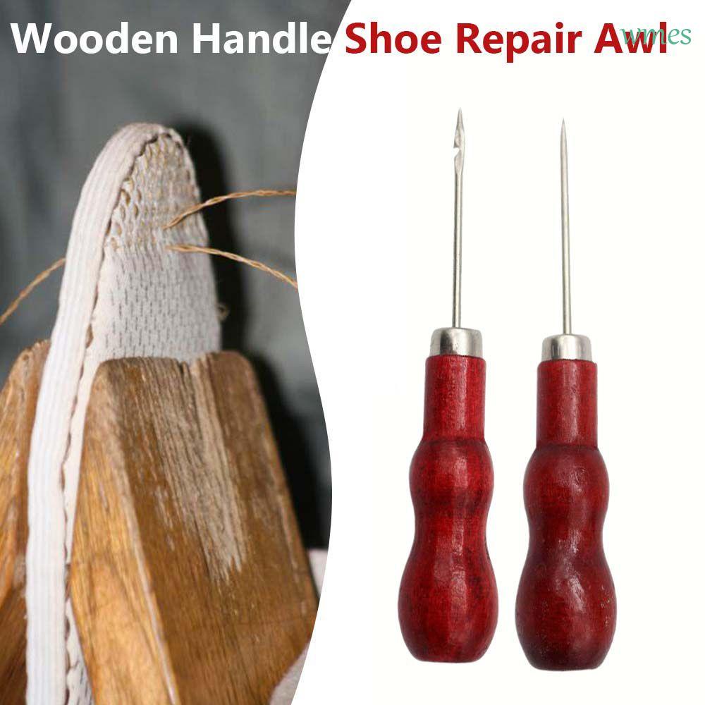 1 Kim Đục Lỗ Tay Cầm Gỗ Dùng Để May Giày Da Diy