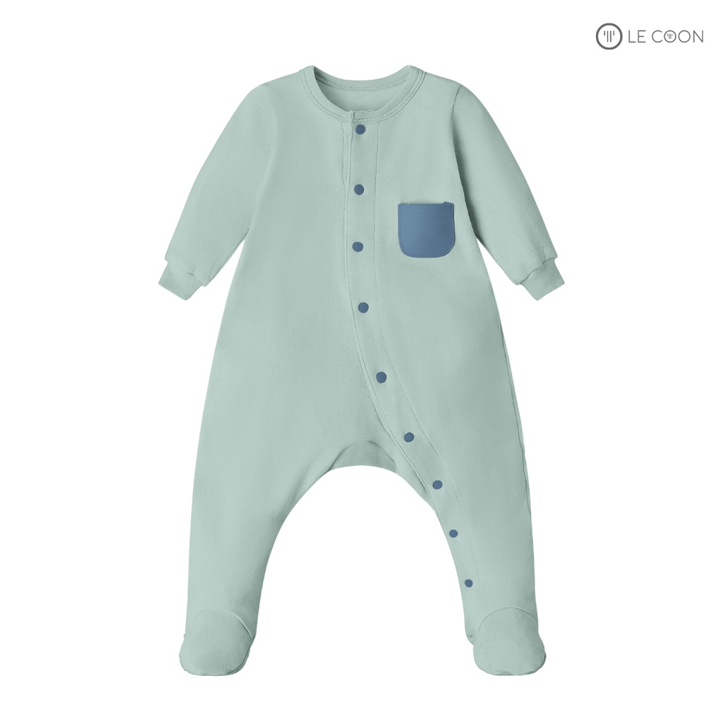 LE COON | Bodysuit Cúc Bấm Bên Liền Tất | COMFY | 0-12 tháng