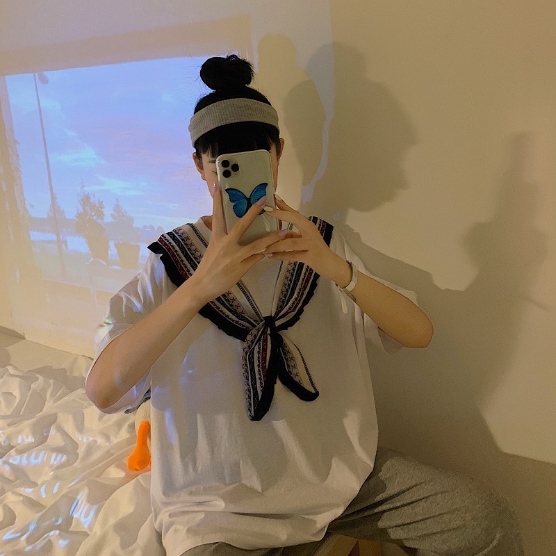 Áo thun SUXI ngắn tay màu trơn thời trang mùa hè cho nữ