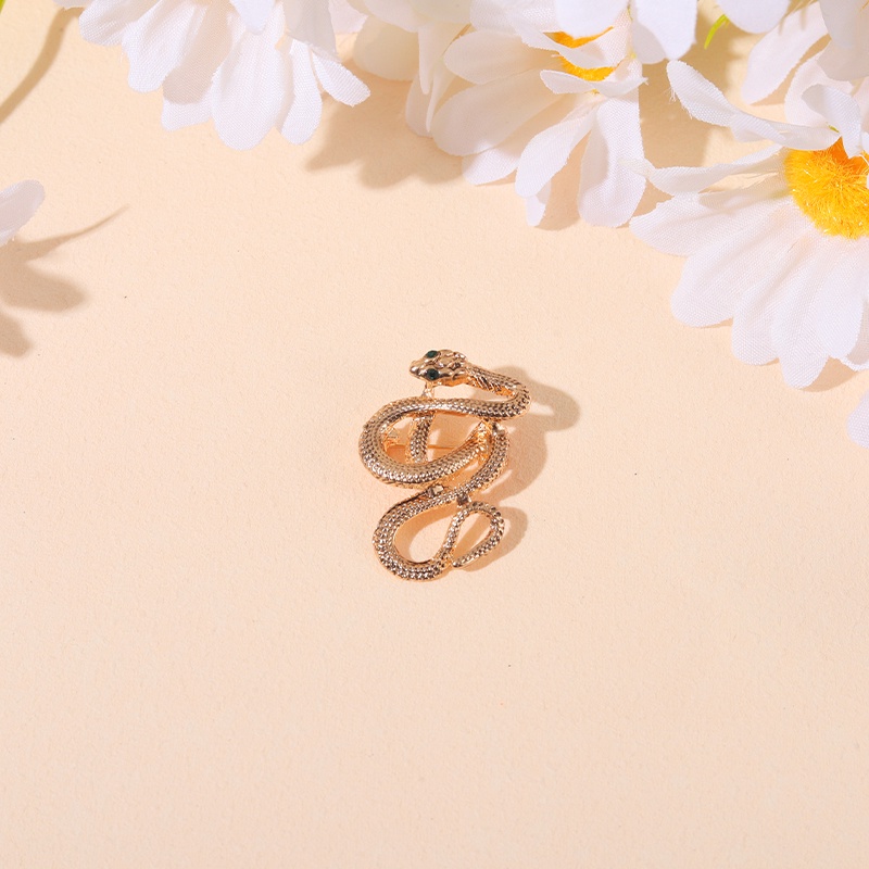 Cài áo hình rắn đính đá thời trang nữ