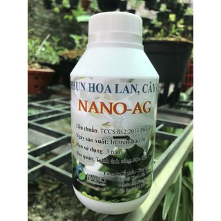 Dung dịch nano bạc AG chai 400ml, phun xịt cho hoa lan cây cảnh