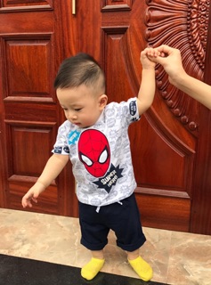 Bộ Hè Bé Trai Logo Siêu Nhân Nhện