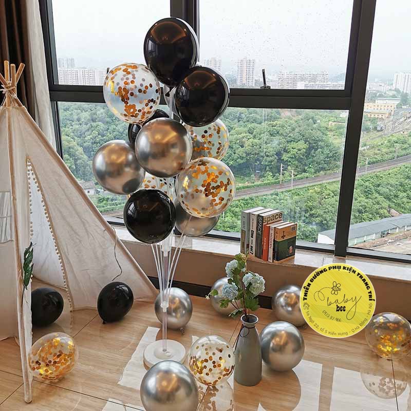 Trụ bóng bay cao 1,3m 13 nhánh trang trí sinh nhật- Baby bee