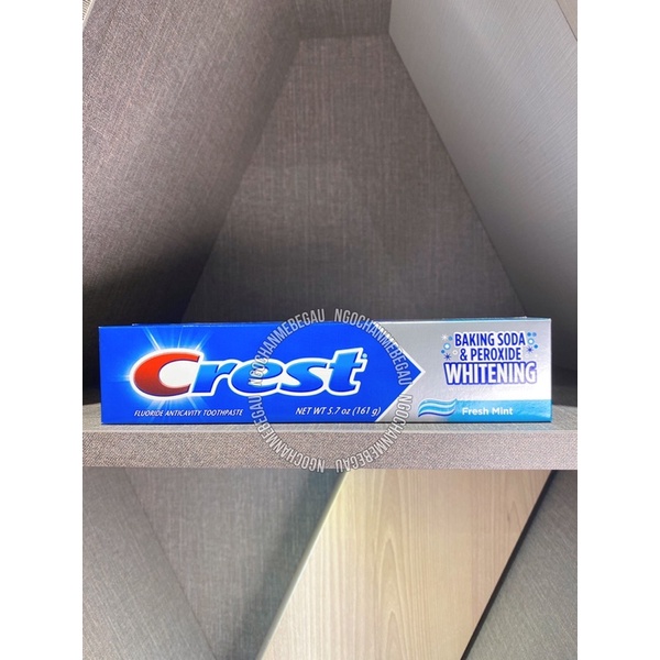 [hàng Mỹ] Kem đánh răng Crest Baking Soda &amp; Peroxide tuýp 161gr