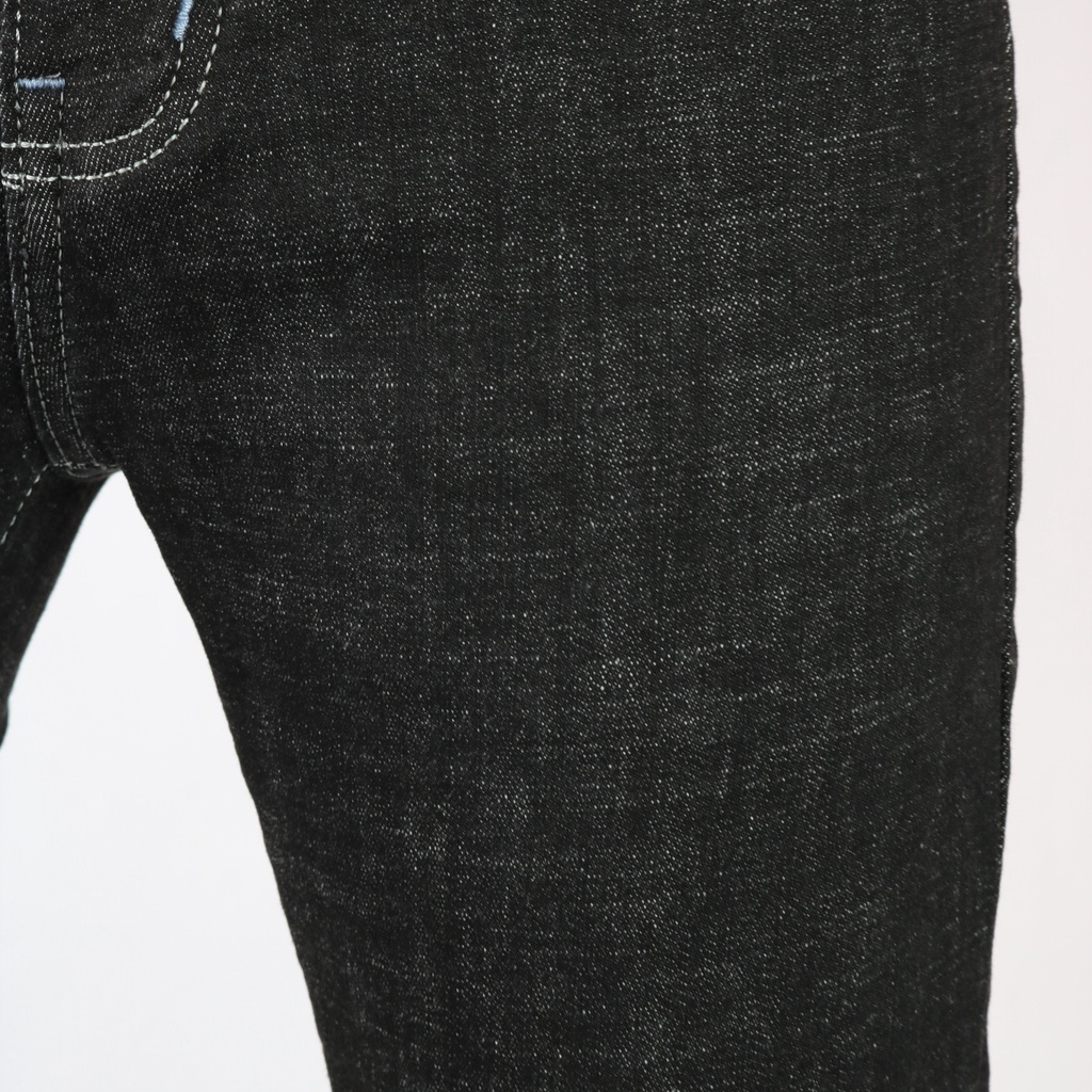 Quần Jean Nam Cao Cấp Đen Chỉ Nổi Không Ra Màu Form Slimfit Vải Dày Đẹp Co Giãn Tốt _ DJ10011