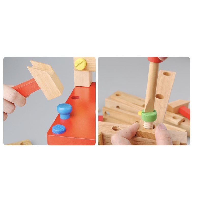 Đồ chơi lắp ráp ghế gỗ Montessori- Đồ chơi thông minh trẻ em MH:9000000191