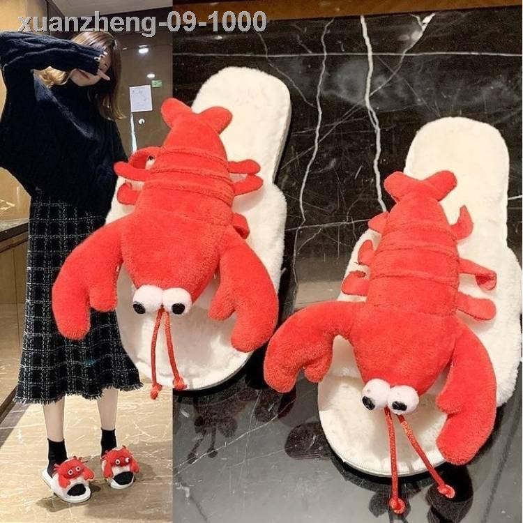 ✣▫☊Dép bông cua, tôm , Crab slippers, Women's Craft Slipper, Shrimp Cotton Cute Fashion Slipper