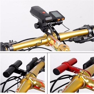 Bicycle handlebar extender flashlight bracket