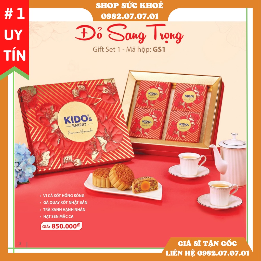 Bánh trung thu KIDO cao cấp, sang trọng, dòng bánh SẠCH thượng hạng làm quà tặng đối tác, doanh nghiệp và người thân
