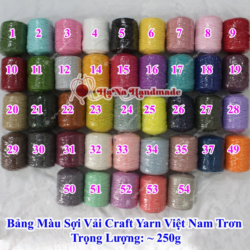 Sợi vải Việt Nam trơn 42k/c 250g / Sợi vải craft yarn