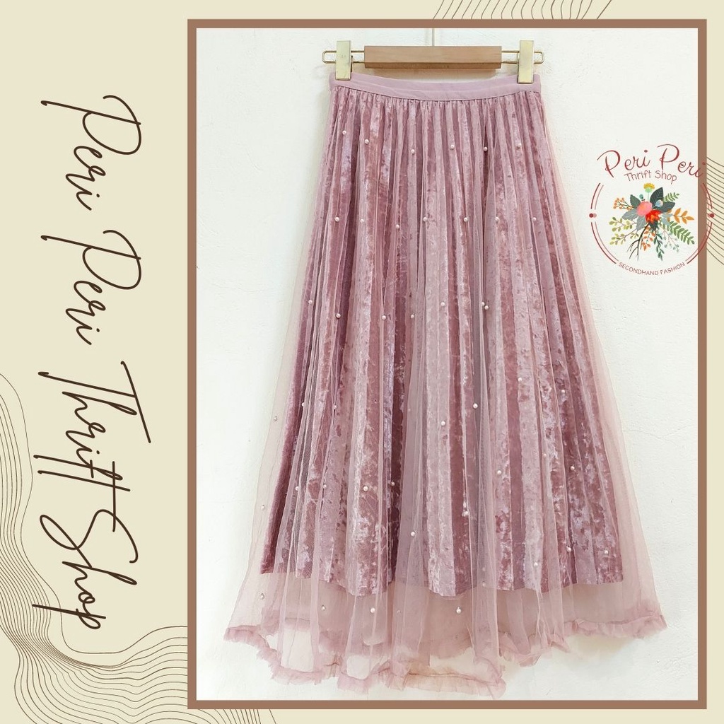 Chân váy công chúa lót nhung - CV204 peri.2hand