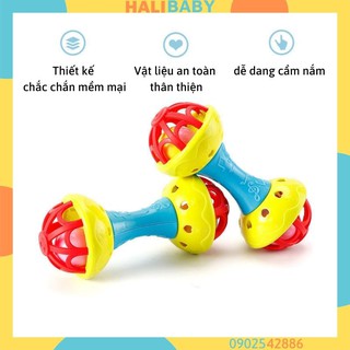 Lục lạc Cho Bé xúc xắc hai đầu chùy nhựa abs mềm an toàn HALIBABY LL07