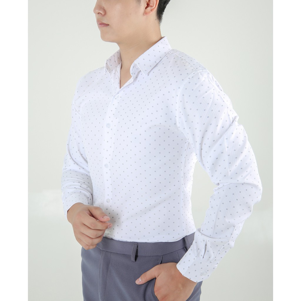Áo Sơ Mi Nam Họa Tiết Chấm Bi Nhỏ KOJIBA Dáng Ôm Cổ Bẻ | BigBuy360 - bigbuy360.vn