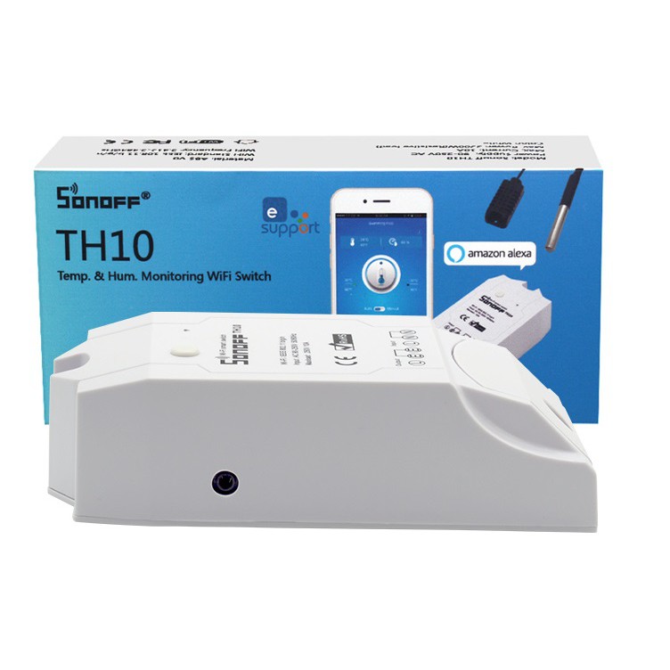 SONOFF TH10 (chịu tải 10A), công tắc WIFI, điều khiển từ xa, có hỗ trợ cảm biến nhiệt, độ ẩm