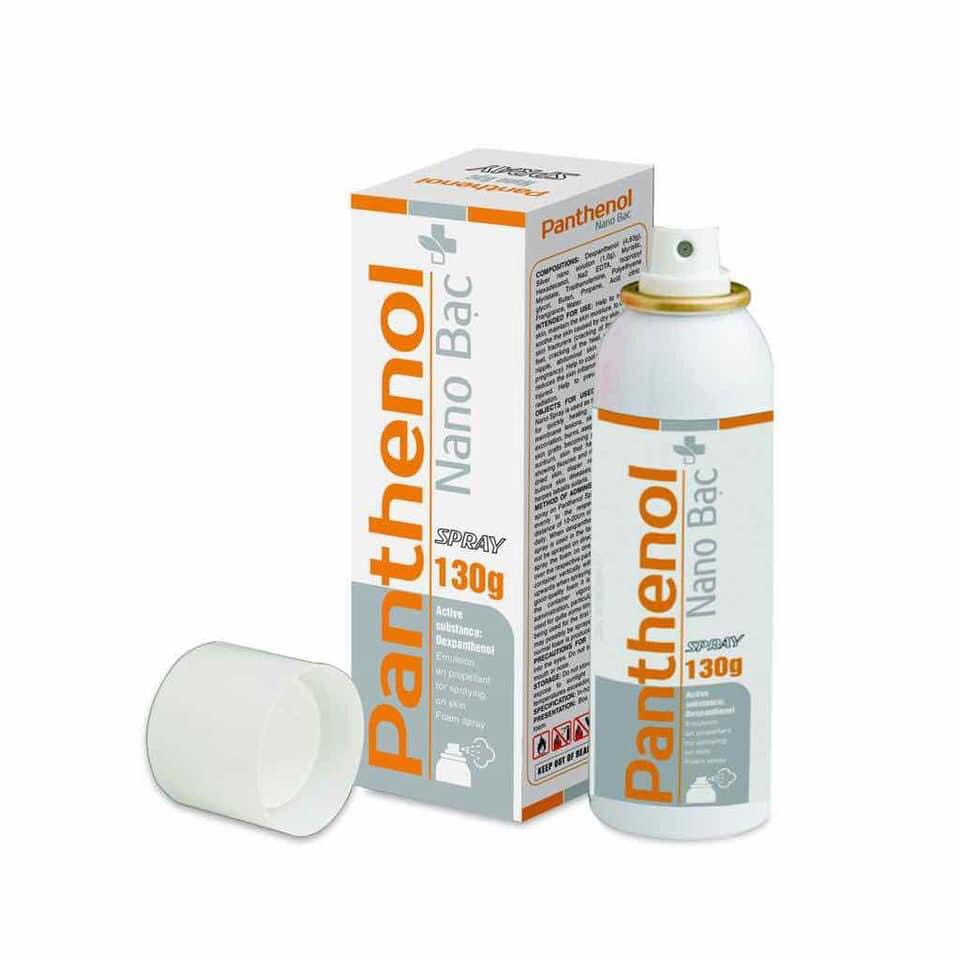 Chai xịt bỏng Panthenol Nano bạc 130g
