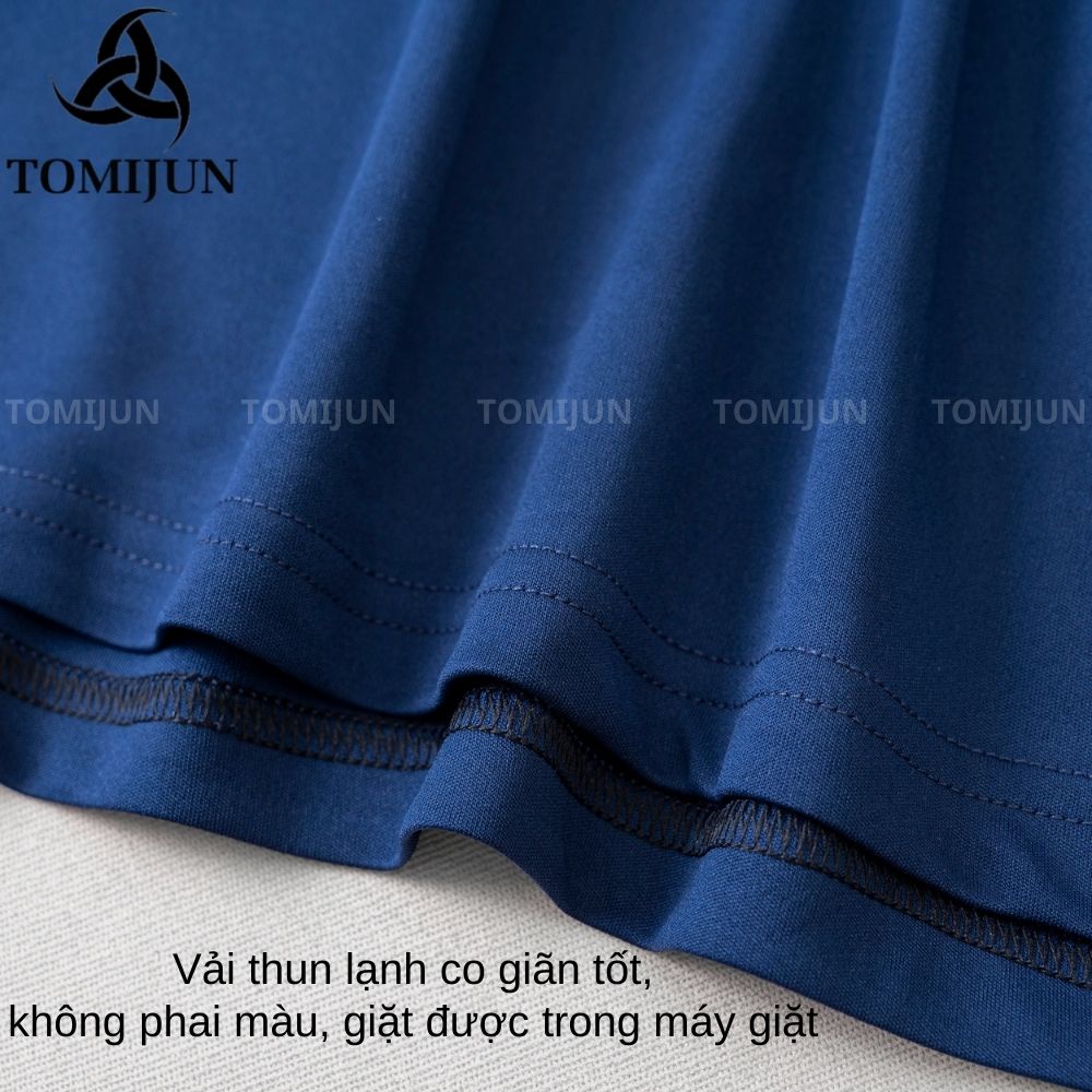 Đồ Bộ thể thao nam bộ quần áo mùa hè cộc tay vải thun lạnh thoáng mát co giãn năng động thời trang TOMIJUN