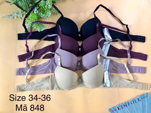 Áo lót nữ áo ngực có gọng Thái Lan 848 nâng ngực đệm vừa size 34, 36