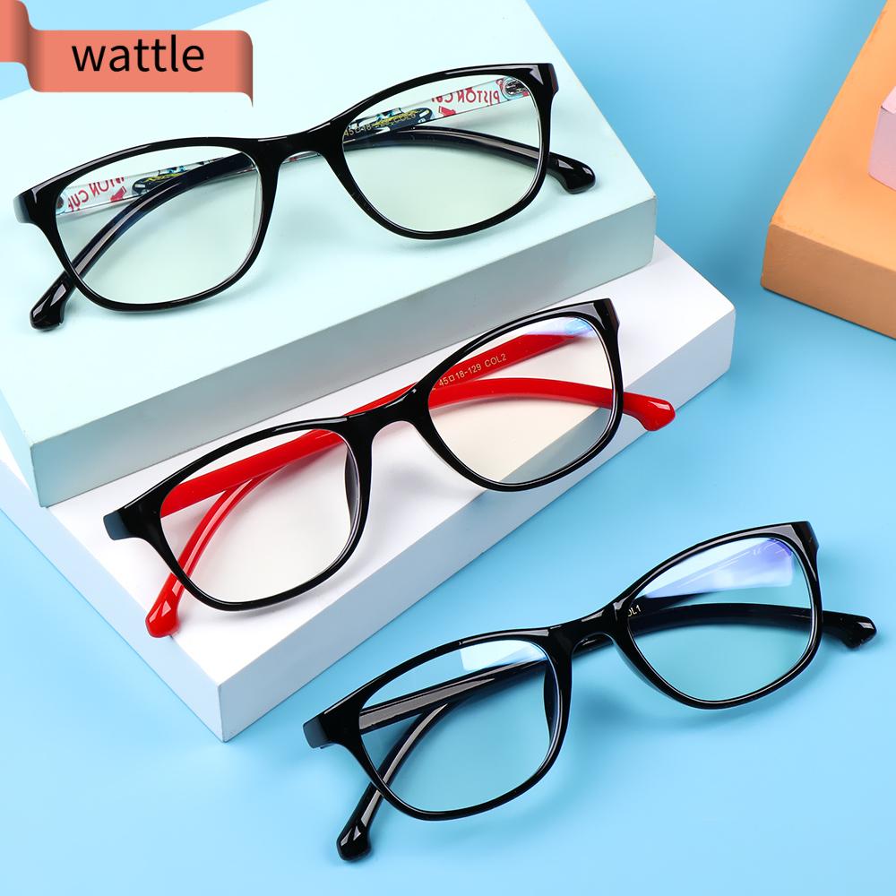 WATTLE Fashion Comfortable Eyeglasses TR90 Anti-blue Light Kids Glasses Portable Online Classes Computer Children Boys Girls Eye Protection Ultra Light...