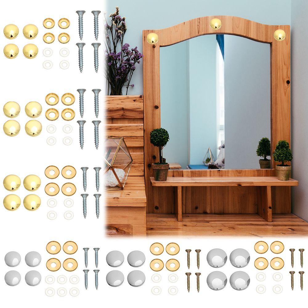CONOPERY Bộ 4 Đinh Ốc Bằng Đồng Gắn Cố Định Gương Trang Trí Nội Thất
