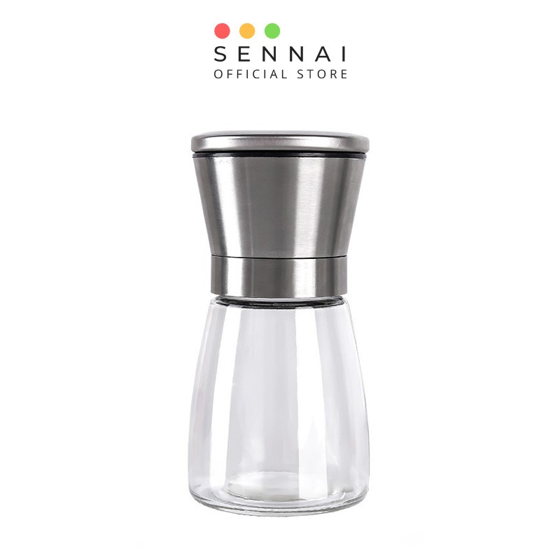 Lọ Xay Tiêu Hạt Cầm Tay SENNAI Inox 304