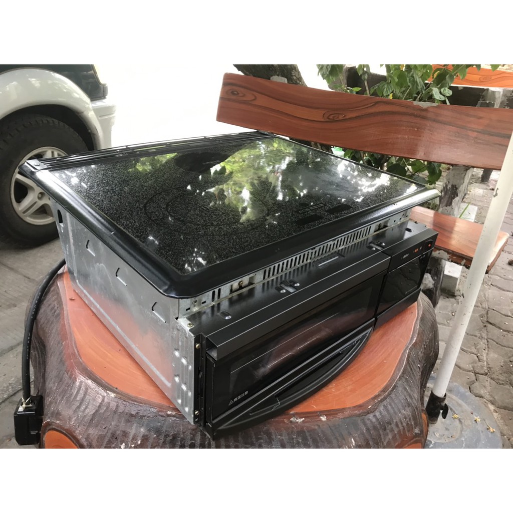 Bếp từ âm national 2 từ 1 hồng ngoại kèm lò nướng