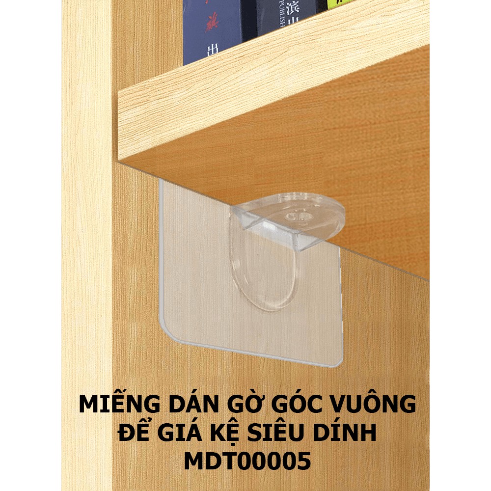 Miếng dán tường gờ góc vuông để giá kệ siêu dính