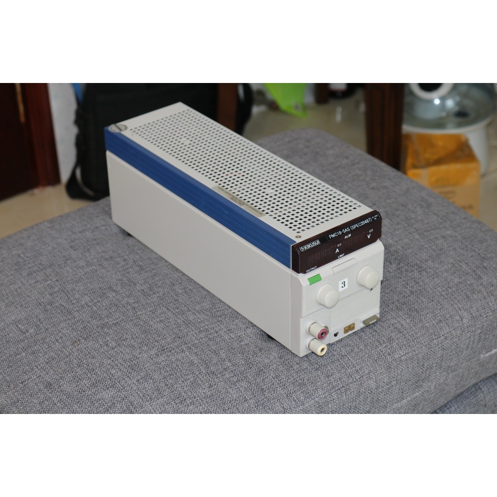 Máy cấp nguồn Kikusui PMC18-5As 20V/5.5A/ 6kg/ 220VAC bảo hành 12T, hàng NHẬT, mới 97% máy kèm bộ dây 10 đầu + dây AC.