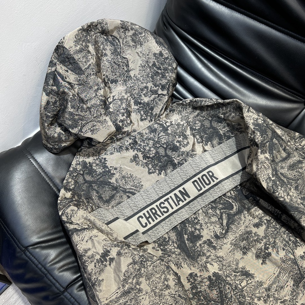 Áo khoác jacquard nữ có mũ thời trang cao cấp Christian Dior CD phong cách thời thượng