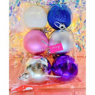 Bịch 6 trái châu 50 li (5cm) 35k trang trí cây thông noel