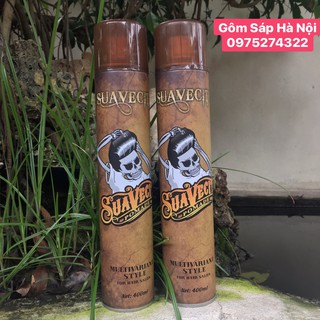 COMBO Sáp Vuốt Tóc Suavecito + GôM XỊT TÓC GIỮ NẾP TÓC CỨNG SUAVECITO 400ML