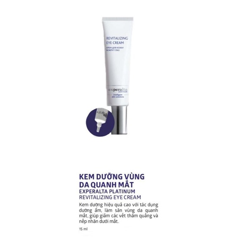 [ Chính hãng ] Kem dưỡng vùng da quanh mắt Experalta Platinum Revitalizing Eye Cream