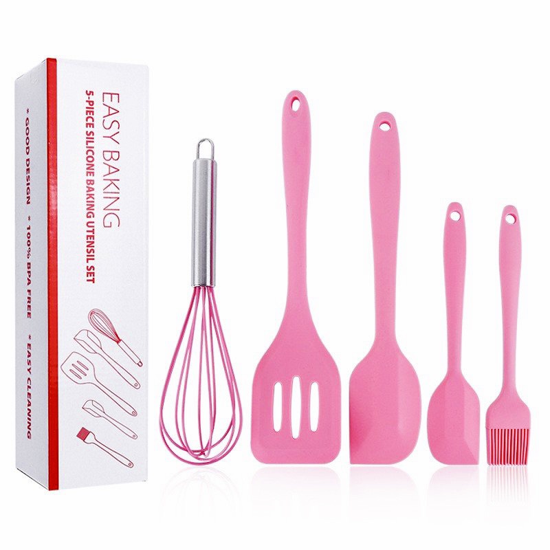 Bộ dụng cụ làm bánh 5 món bằng silicone cao cấp EASY BAKING