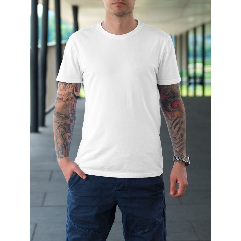 ÁO THUN TRƠN BASIC TRẮNG ĐEN NGẮN TAY CỔ TRON NAM NỮ của KADINO, ÁO PHÔNG TRƠN BASIC TRẮNG ĐEN | BigBuy360 - bigbuy360.vn