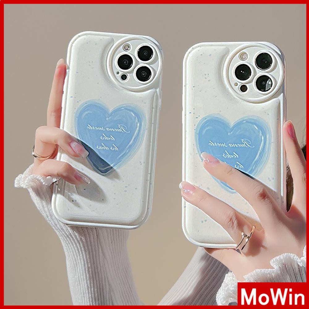 Ốp điện thoại silicon túi khí in trái tim xanh lam thích hợp cho iPhone 11ProMax 13ProMax 12ProMax 7P xr XSMax