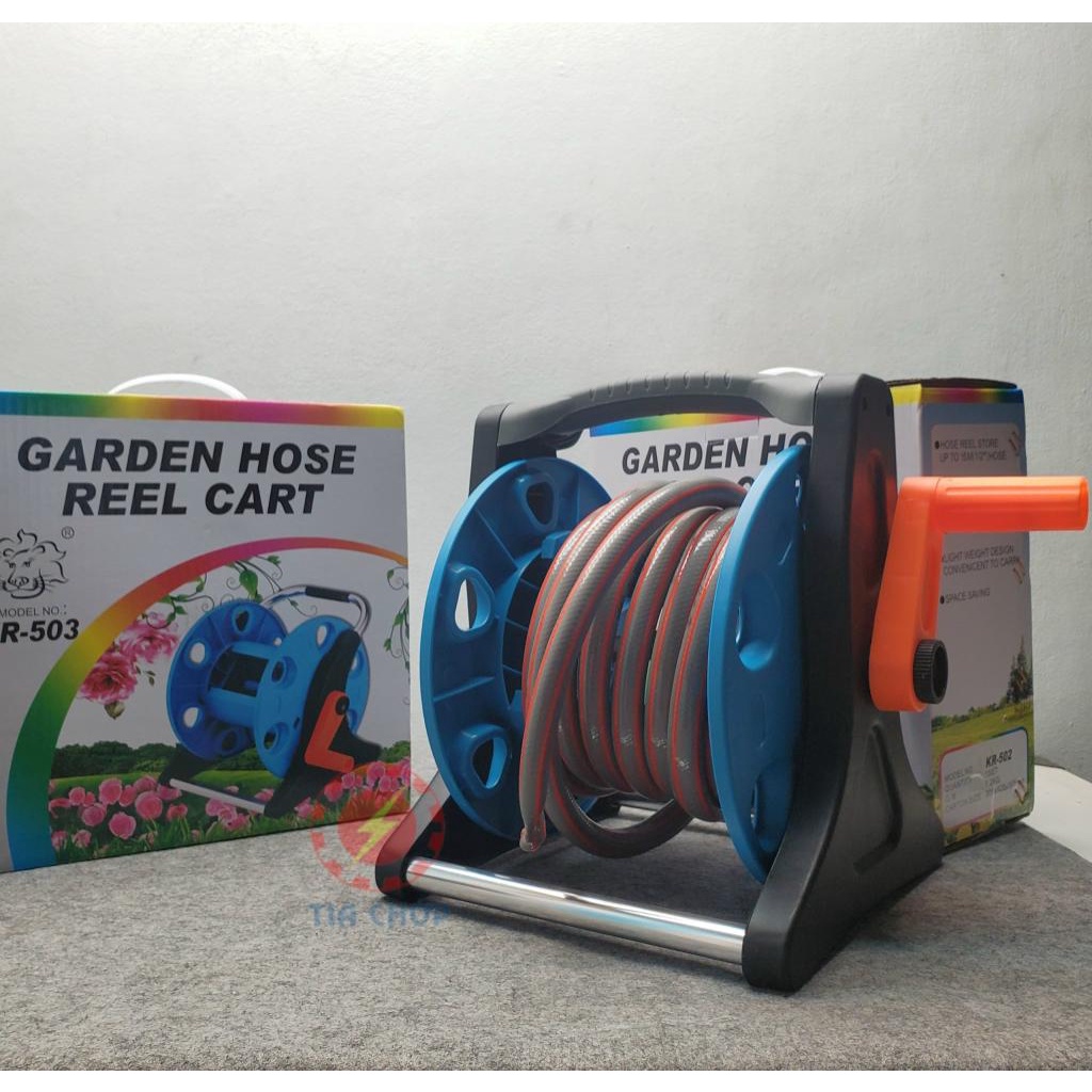 Khung rulo cuộn ống dẫn nước LionKing KR503 KR502. Tặng 1 khớp nối và 1,5m ống cấp nguồn nước