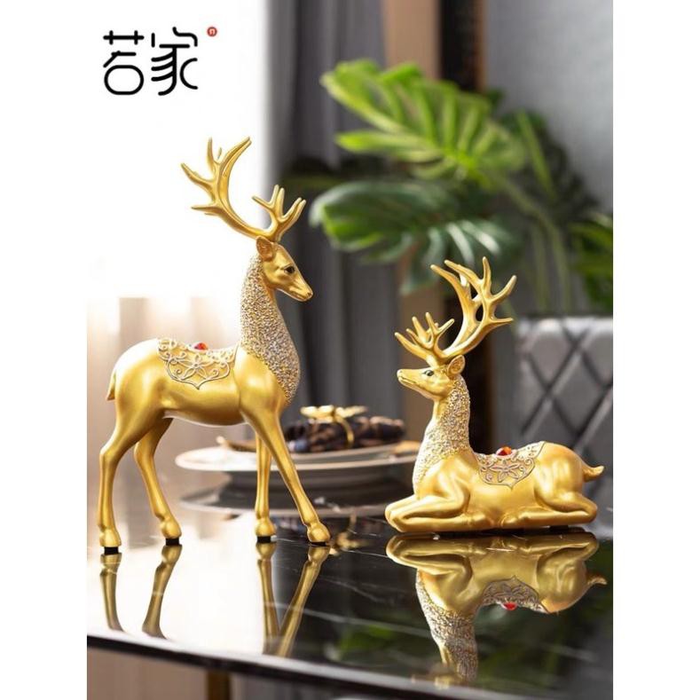Đôi Hươu Vàng Tài Lộc (32cm*20cm) | BigBuy360 - bigbuy360.vn