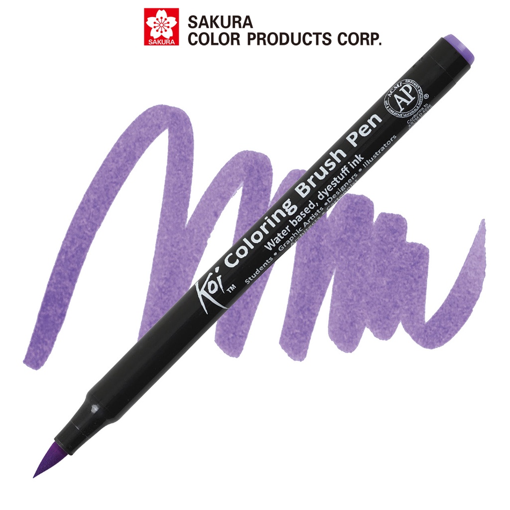 Bút lông màu nước ngòi cọ Sakura Koi Coloring Brush Pen Màu Lavender