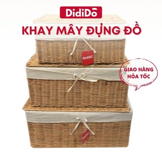 Khây mây đựng đồ có vải lót COI20