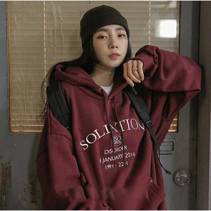  Áo hoodie nỉ da cá in chữ "SOLIATION", Sweater soliation | BigBuy360 - bigbuy360.vn