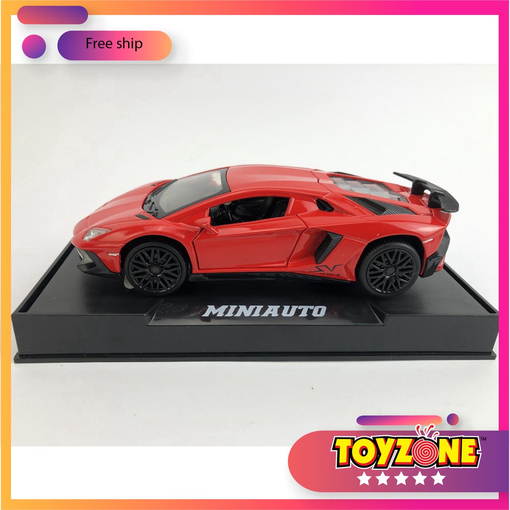 Xe mô hình tĩnh Lamboghini Aventador LP750 tỉ lệ 1:32 Chất liệu hợp kim - Màu Đỏ