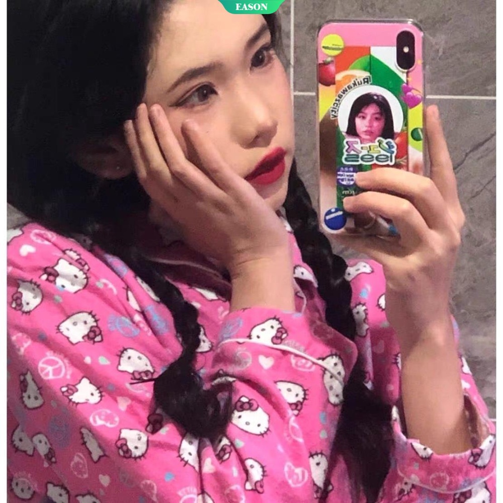 Bộ Đồ Ngủ Dài Tay Cỡ Lớn In Hình Hello Kitty Dành Cho Nữ
