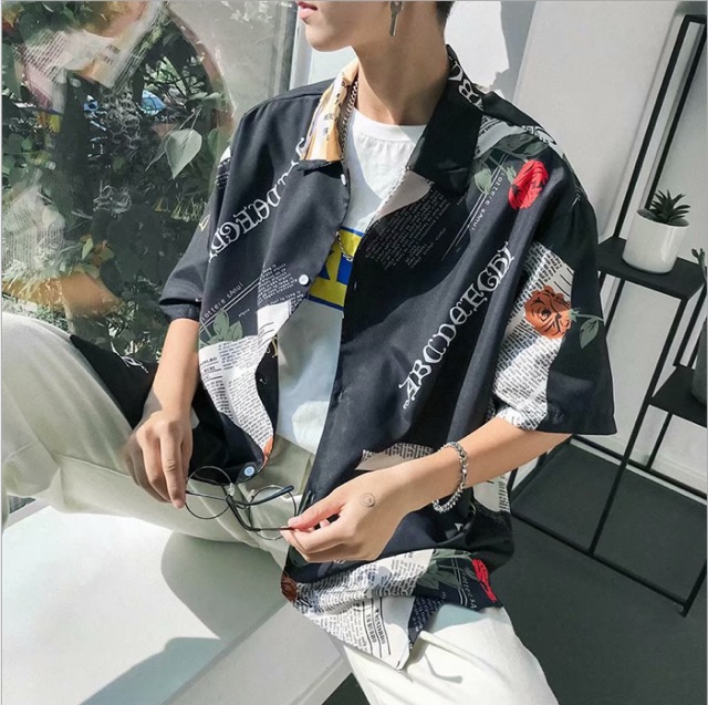 ÁO SƠ MI LỤA NAM NGẮN TAY | BigBuy360 - bigbuy360.vn