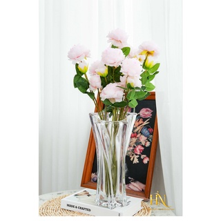 Lọ hoa thủy tinh, bình hoa thủy tinh cao cấp Hoàng Nam bình hoa trang trí nhà cửa HP004